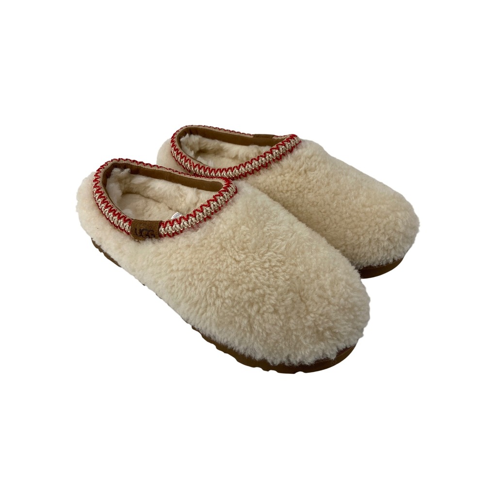 UGG Slipper Women 9 Natural Tasman Maxi Curly Cozy Winter Plush Shearling Lounge